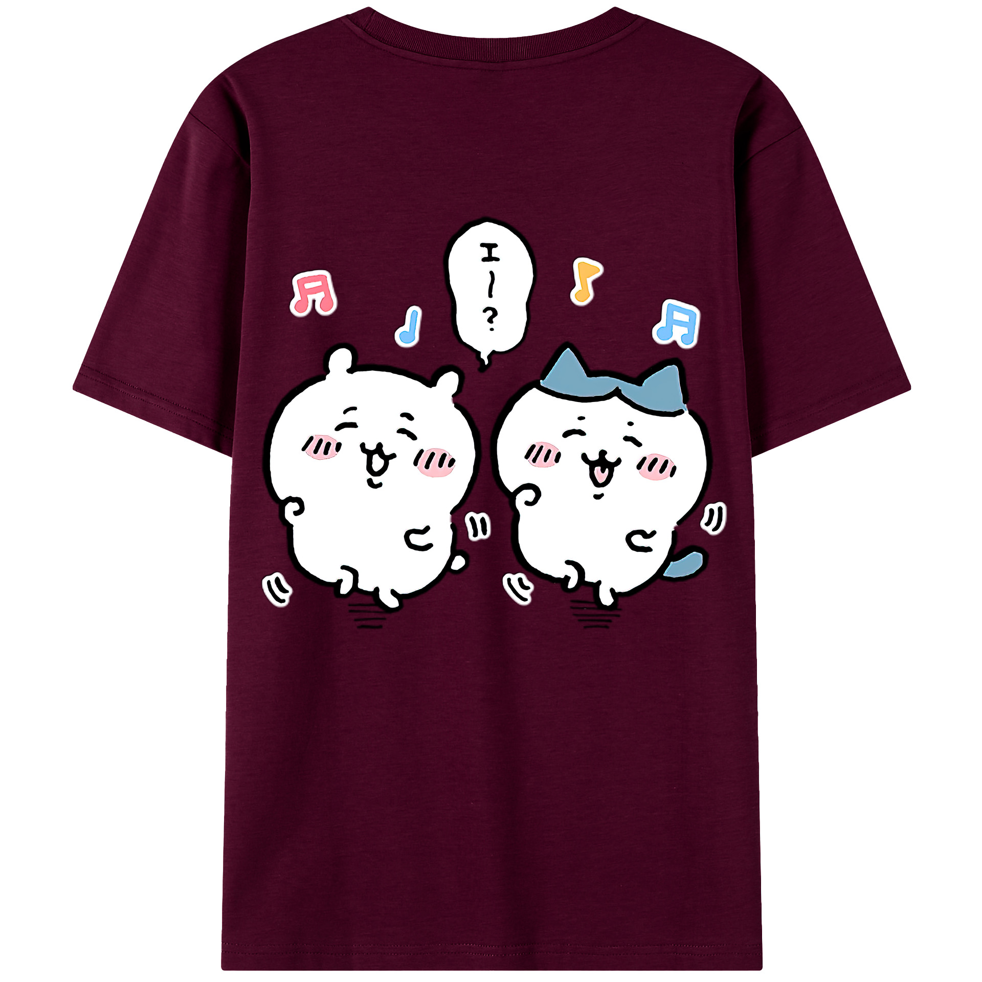（画像用） ちいかわ ハチワレ Chii-kawa hachiware レディース半袖Tシャツ(バックプリント)